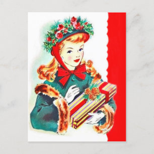 Carte postale Retro Vintage Christmas