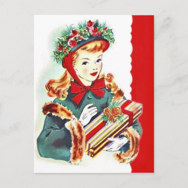 Carte postale Retro Vintage Christmas (Devant)