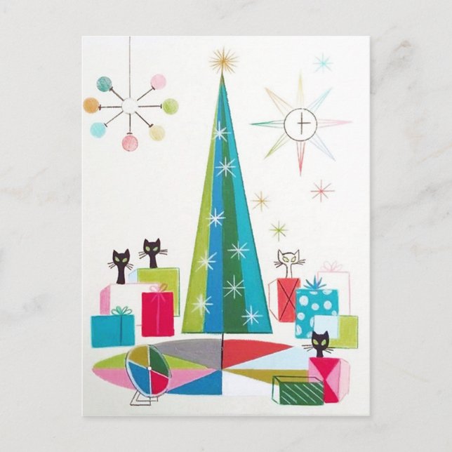 Carte postale Retro vintage Christmas (Devant)