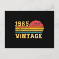 Rétro Vintage Coucher de soleil Anniversaire 1965