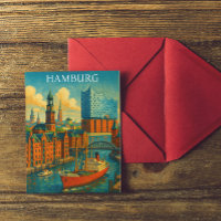 Retro Vintage Hambourg Allemagne Elbphilharmonie