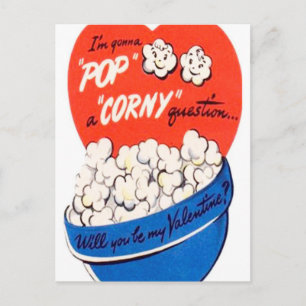 Carte postale Retro Vintage Holiday Valentine pop 