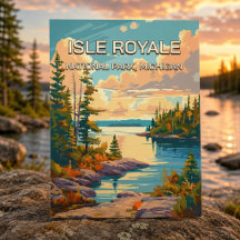 Rétro Vintage Parc National Isle Royale Michigan