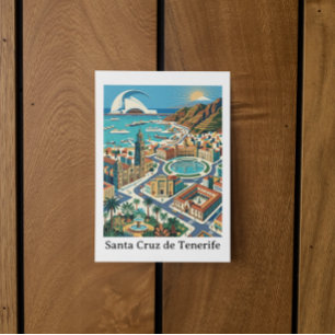 Carte Postale Rétro Vintage Santa Cruz de Tenerife Ville