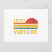 Retro Vintage Sunset 1960 Anniversaire