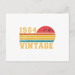 Carte Postale Retro Vintage Sunset 1964 Anniversaire