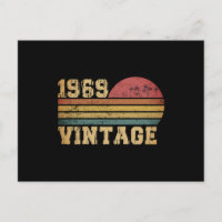 Retro Vintage Sunset 1969 Anniversaire