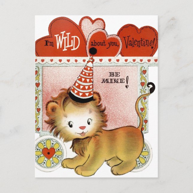 Carte postale Retro Vintage Valentine (Devant)