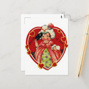 Carte Postale retro vintage Valentine