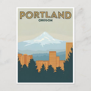 Carte Postale Rétro Vintage voyage de Portland Oregon Medford
