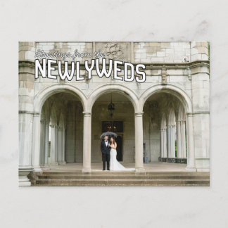 Carte Postale Retro Vintage Wedding Thank You Post Card