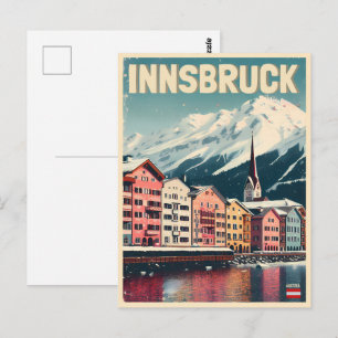 Carte Postale Retro Voyage Innsbruck Tyrol - Alpes autrichiennes