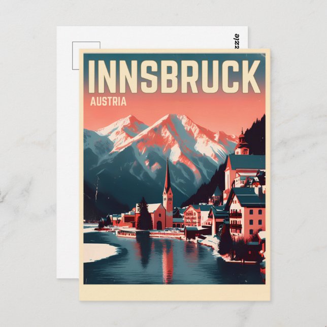 Carte Postale Retro Voyage Innsbruck Tyrol - Alpes autrichiennes (Devant / Derrière)