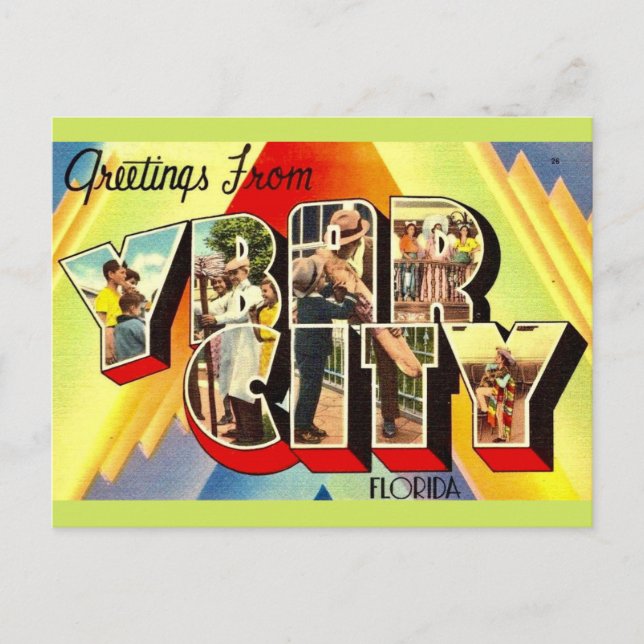 Carte postale rétro Ybor City (Devant)