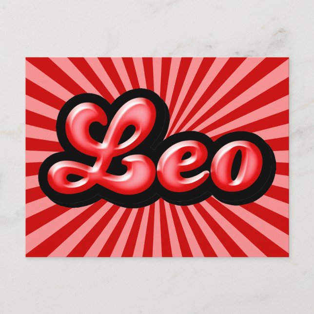 Carte Postale Retro Zodiac Leo (Devant)