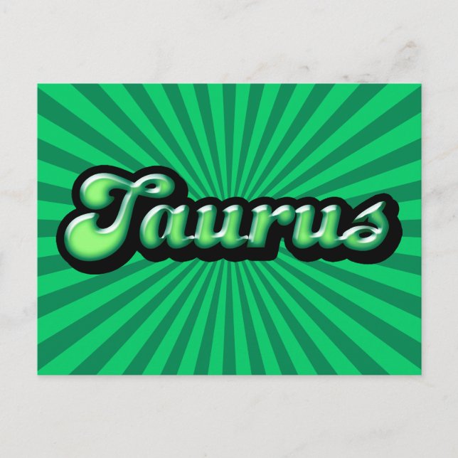 Carte Postale Rétro Zodiaque Taureau (Devant)