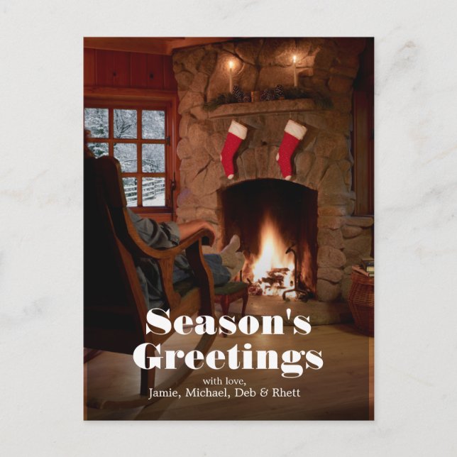 Carte Postale Rétrovision de la femme assise en rocking chair (Devant)