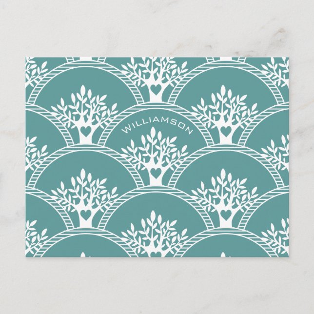 Carte Postale Réunion d'arbre familial moderne (Devant)