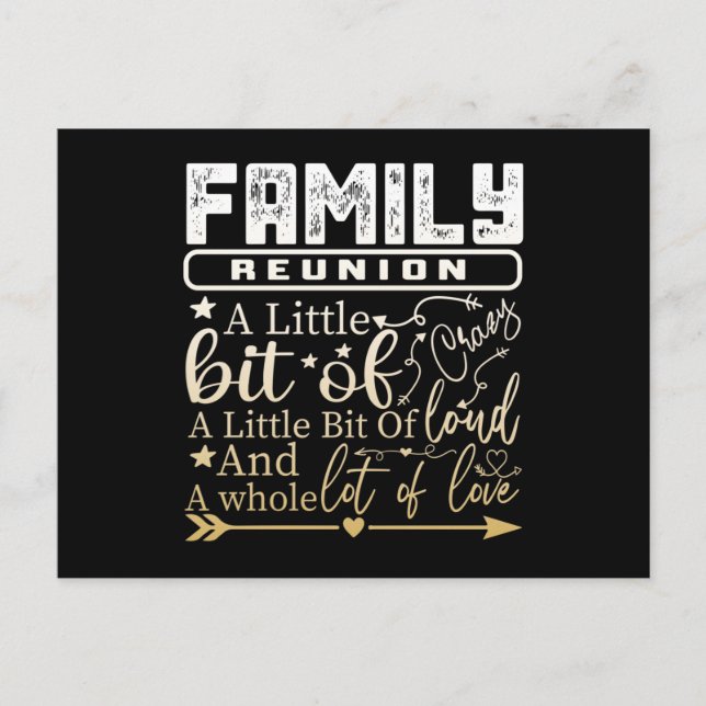 Carte Postale Réunion de famille Un peu de folie (Devant)