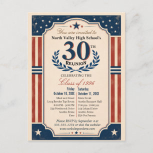 Carte Postale Réunion de la 30e promotion de lycée Americana Rou