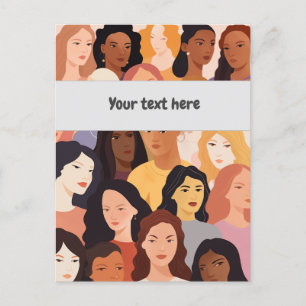 Carte Postale Réunion de la foule des femmes unies