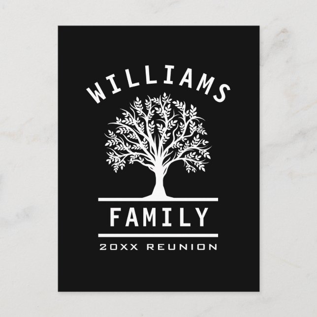 Carte Postale Réunion en famille Vacances d'été Route Trip Tree (Devant)