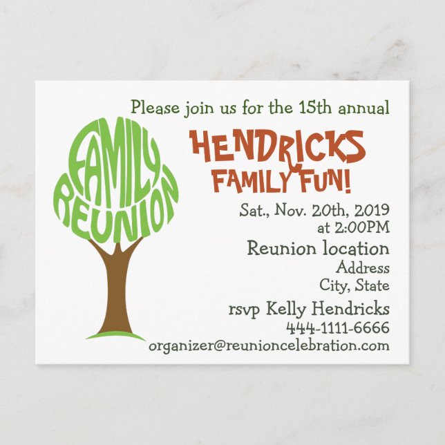 Carte Postale Réunion familiale (Devant)