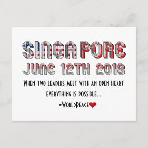 Carte Postale Réunion USA/Corée du Nord à Singapour