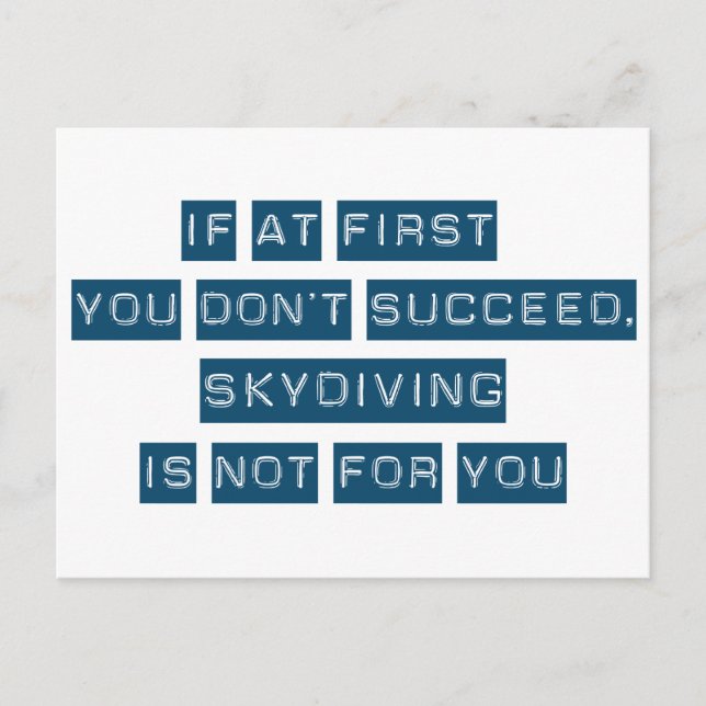 Carte Postale Réussite de Skydiving (Devant)