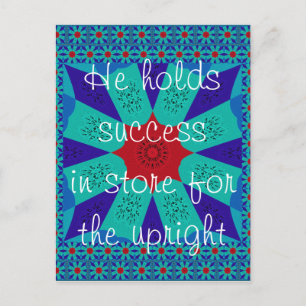 Carte Postale Réussite en magasin pour la droite