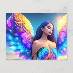 Carte Postale Rêve d'arc-en-ciel Ange Souvenir PROPRE ŒUVRE