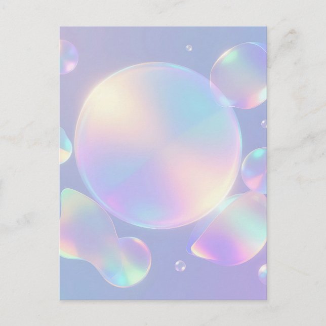 Carte Postale Rêve de bulle de savon iridescent (Devant)