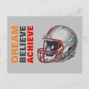 Carte Postale Rêve de motivation Croire en la réussite Football