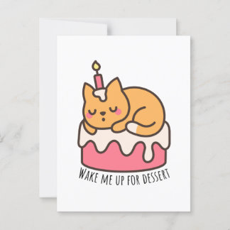 Carte Postale Réveille-moi pour le dessert