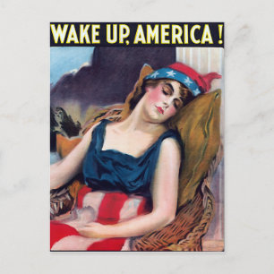 Carte Postale Réveillez l'élection Vintage américaine de 2024