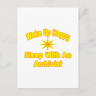 Carte Postale Réveillez-Vous Heureux ... Dormir avec un archivis