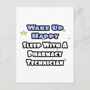 Carte Postale Réveillez-Vous Heureux .. Sommeil Avec La Technolo