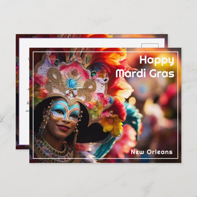 Carte Postale Révélation Enchantée De Texte Personnalisée, (Devant / Derrière)