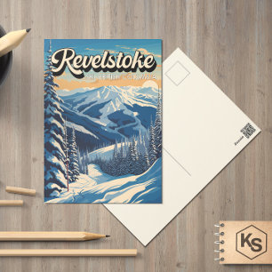 Carte Postale Revelstoke Canada Vintage hivernal
