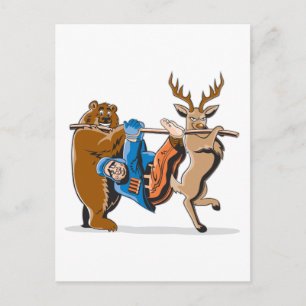 Carte Postale Revenge contre la chasse aux animaux
