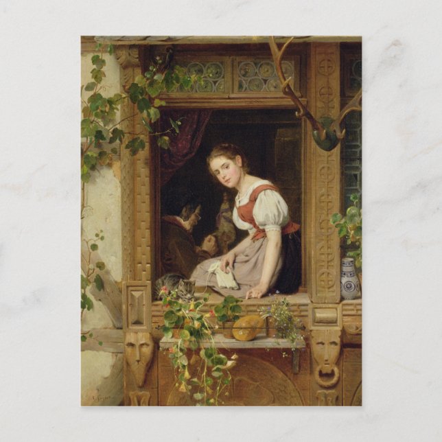 Carte Postale Rêver sur le rebord de la fenêtre (Devant)