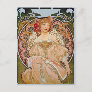 Carte Postale Reverie par Alphonse Mucha Fine Art