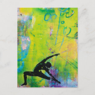 Carte postale Reverse Warrior Yoga Girl