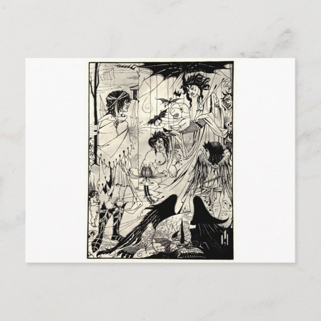 Carte Postale Rêves d'Aubrey Beardsley (Devant)