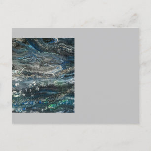 Carte Postale Rêves de la peinture acrylique Ocean'19 en gris