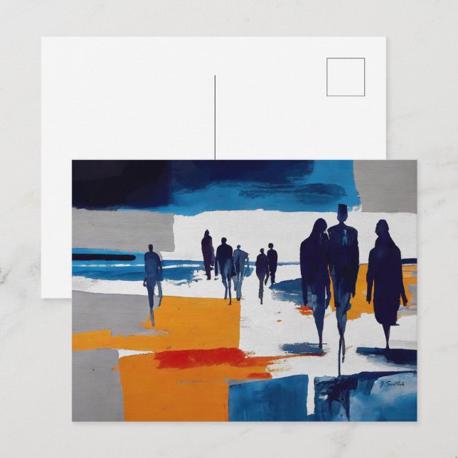 Carte Postale Rêveurs de l'après-tempête – Figures abstraites (Devant / Derrière)
