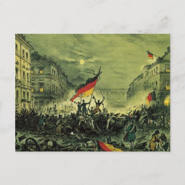 Carte Postale Révolution de 1848 à Berlin (Devant)