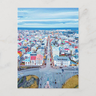 Carte Postale Reykjavík, Islande