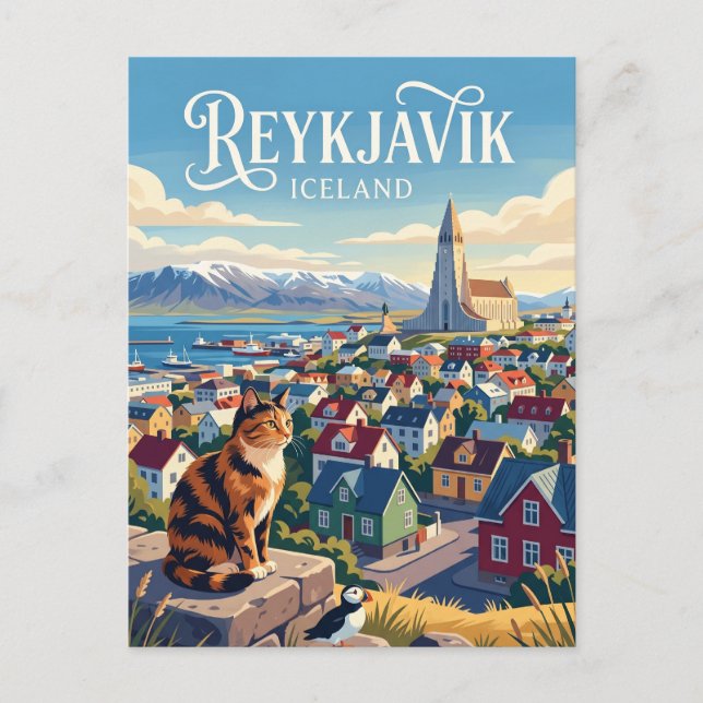 Carte Postale Reykjavik Islande (Devant)