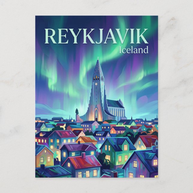 Carte Postale Reykjavik Islande (Devant)